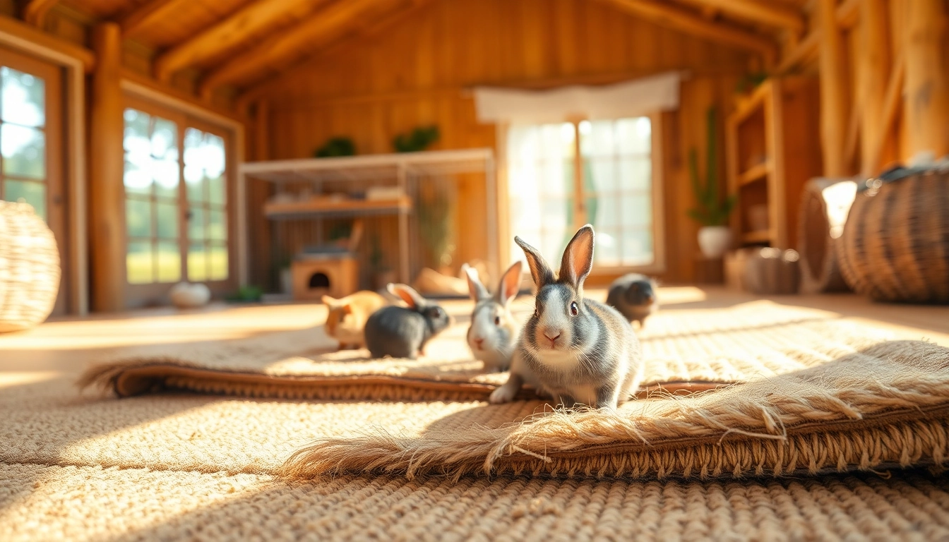 Nagermatte in a cozy pet habitat, showcasing soft natural fibers for small animals.