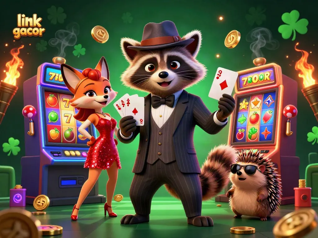 Experience the thrill of winning big with link gacor at dynamic 3D slots showcasing a royal flush hand.