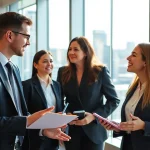 Headhunter Schweiz in einem modernen Büro bei erfolgreicher Rekrutierungsbesprechung.