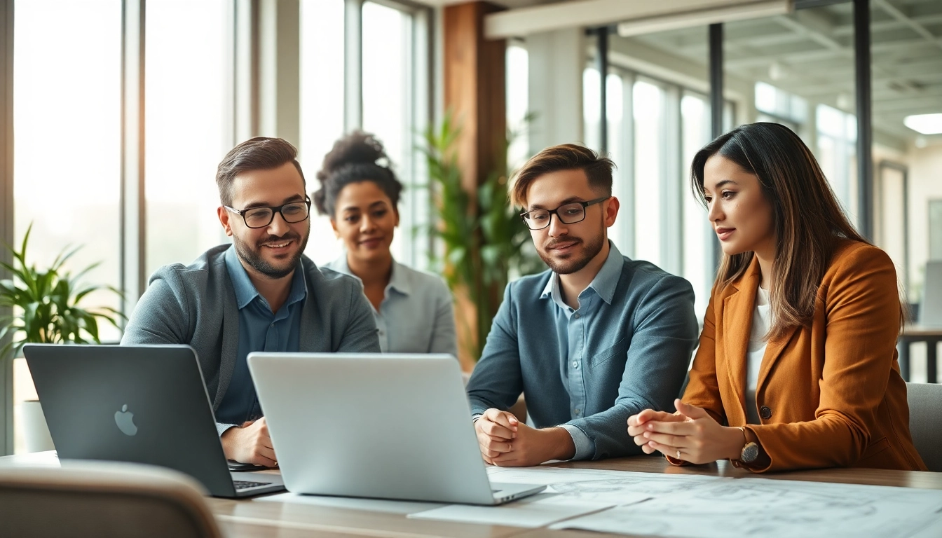 Headhunter Ingenieure diskutieren strategisch in einem modernen Büro und zeigen Fachkompetenz.