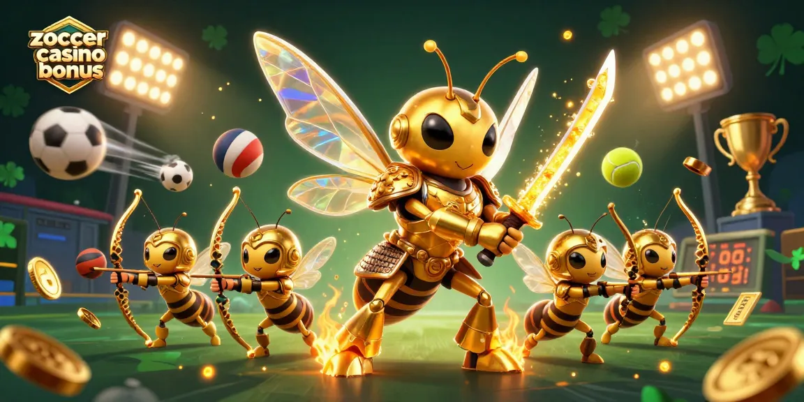 Experience the excitement of the zoccer casino bonus with dynamic illustrations of thrilling gameplay elements.