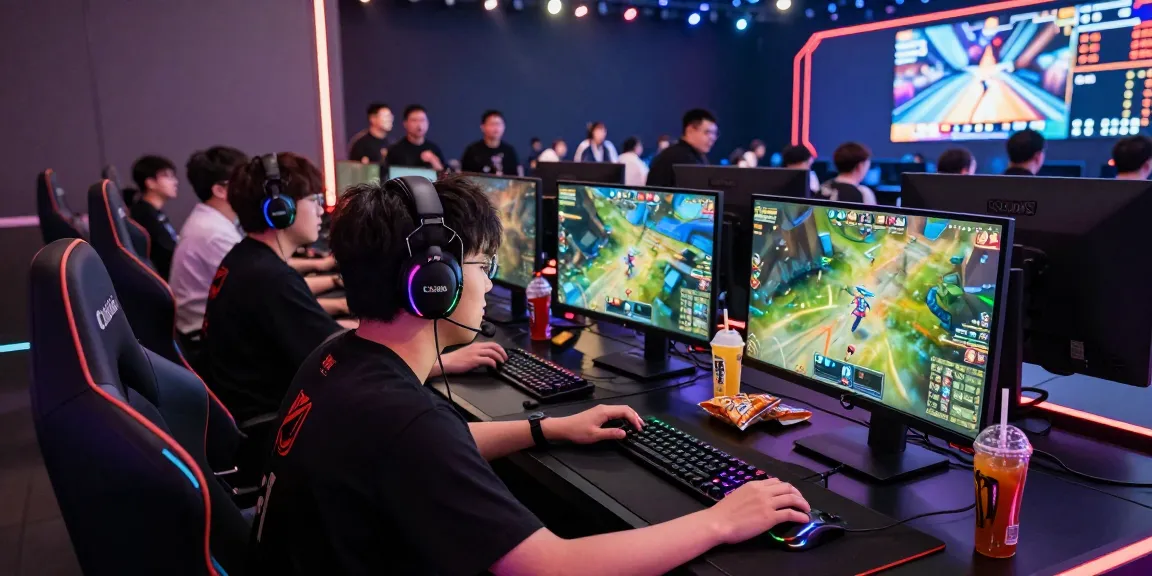 FAFA 828 esports event featuring intense competitive gaming with players and advanced setups.